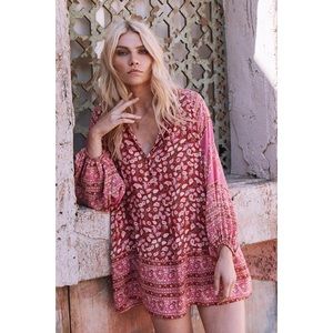 Reserved! Spell Delirium Smock Dress Coral